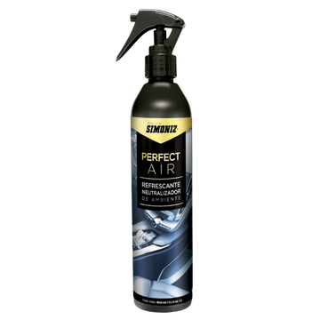ambientador simoniz, eliminador de olores, ambientador para carro, neutralizador de olores, aroma fresco simoniz, ambientador hogar, spray simoniz, olor agradable auto, ambientador duradero, simoniz refrescante, limpieza interior auto, ambientador profesional