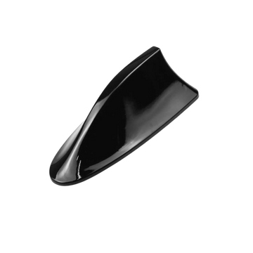 Antena tipo aleta de tiburón negra. Mejora la estética del carro y mantiene buena recepción. Fácil instalación y diseño deportivo universal.