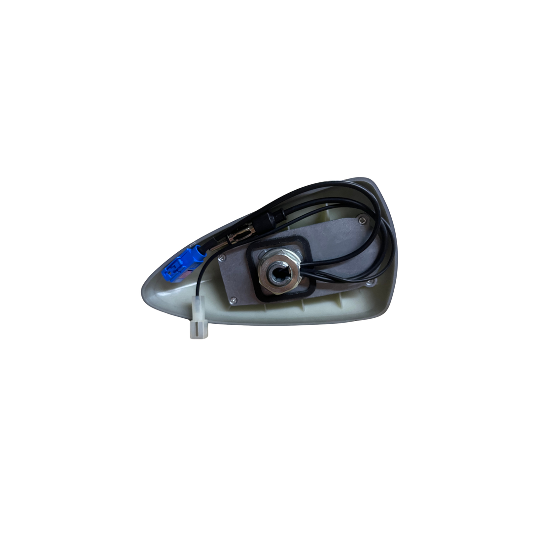 Antena Tiburón Universal de diseño aerodinámico y moderno, fácil de instalar y compatible con varios vehículos. Mejora la estética y ofrece buena recepción de señal.