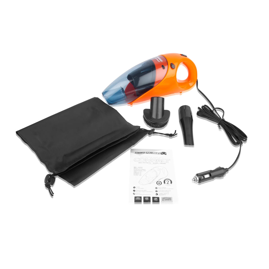 aspiradora simoniz auto, aspiradora 12v carro, aspiradora portátil seco húmedo, limpieza carro compacta, aspiradora cigarrera auto, aspiradora pequeña poderosa, aspiradora con tula simoniz