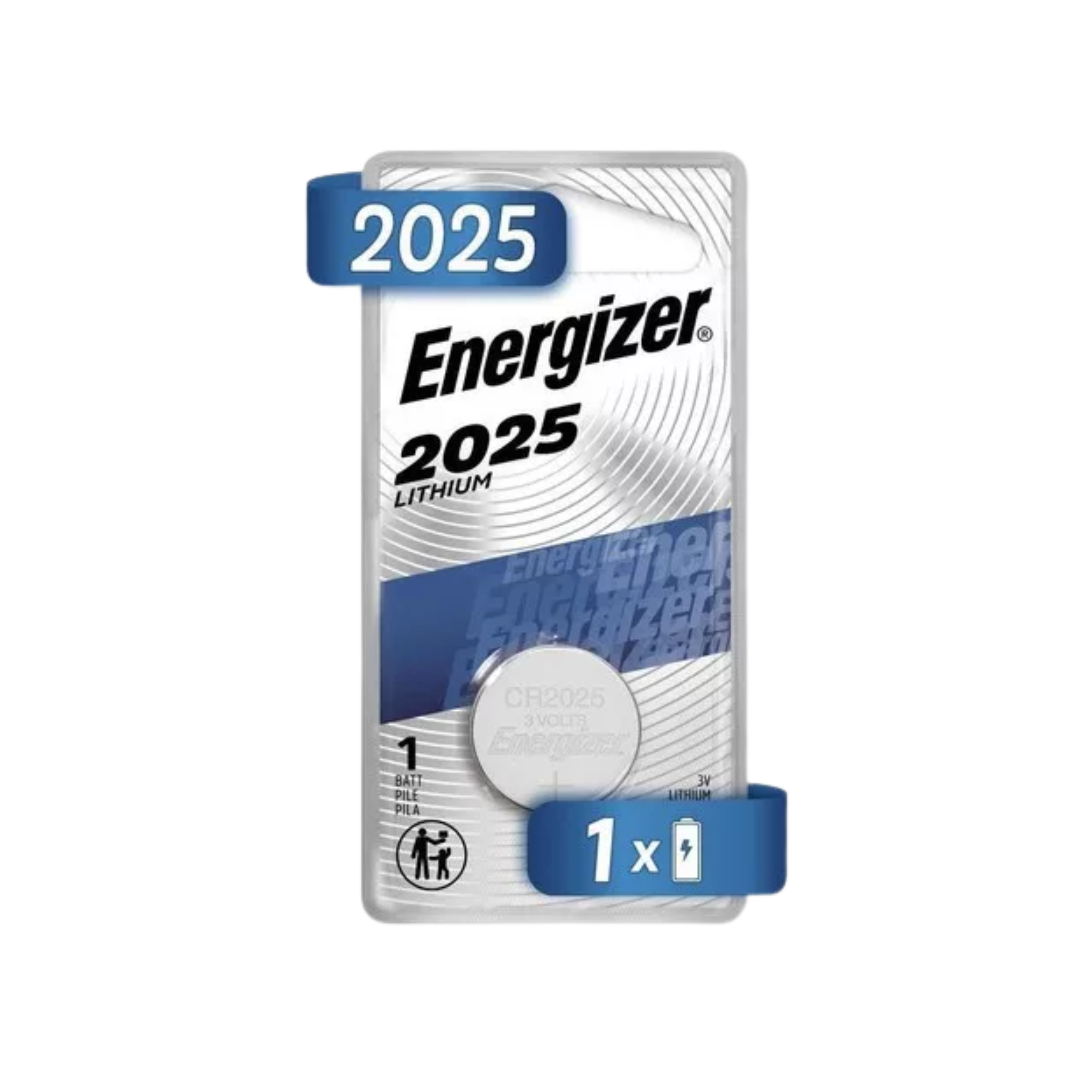 Batería Energizer 2025 de larga duración. Funciona en temperaturas extremas, mantiene carga hasta 8 años y es ideal para dispositivos electrónicos.
