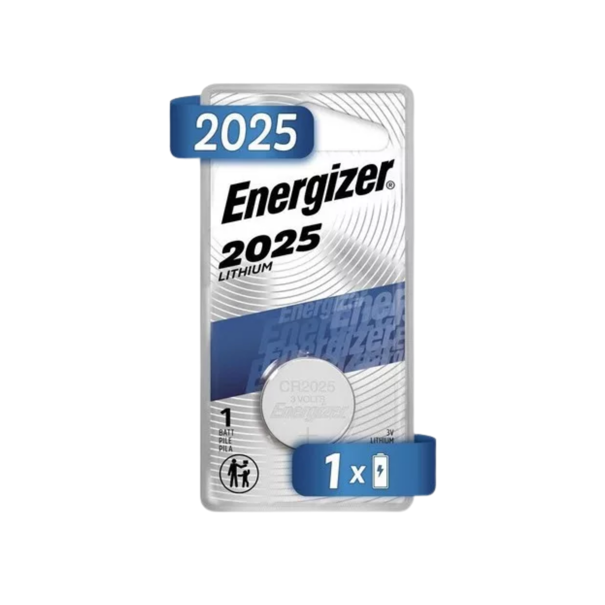 Batería Energizer 2025 de larga duración. Funciona en temperaturas extremas, mantiene carga hasta 8 años y es ideal para dispositivos electrónicos.