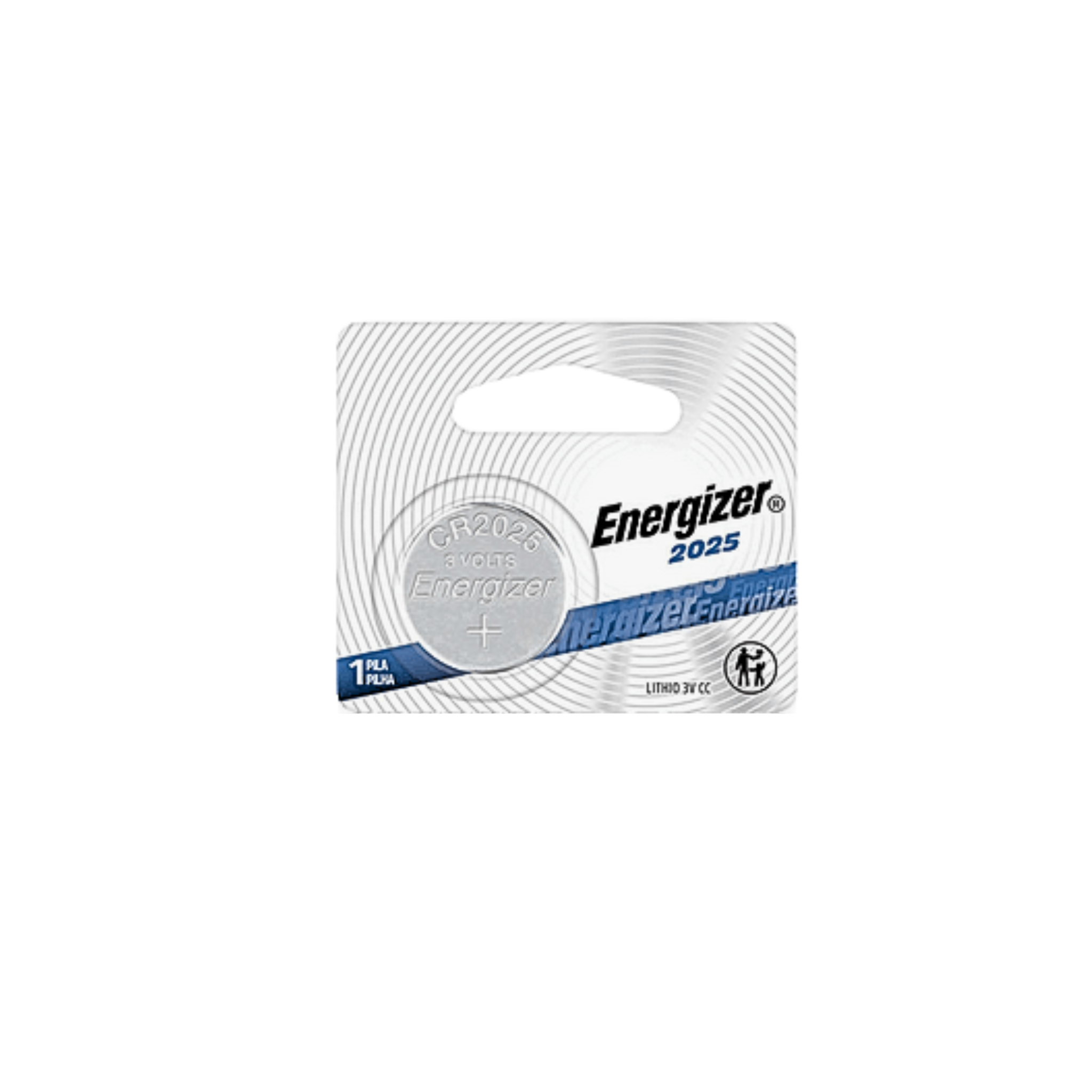 Batería Energizer 2025 de larga duración. Funciona en temperaturas extremas, mantiene carga hasta 8 años y es ideal para dispositivos electrónicos.