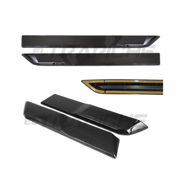 Biseles de Puerta en Negro Piano para Toyota Prado 250 – Juego de 4 Piezas