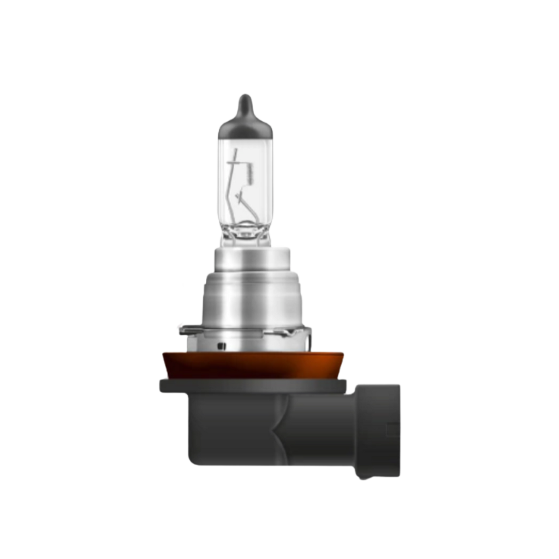 Bombillo H11 Osram de 12V y 55W, ideal para motos, carros y camionetas. Luz halógena de 3.200K, ofrece alto rendimiento y mantiene la originalidad del vehículo.