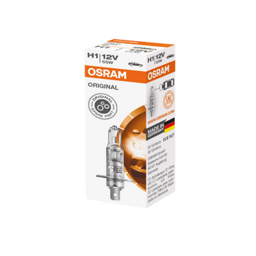 bombillo h1 osram, bombillo h1 12v 55w, lámpara retrofit led h1, repuesto original osram, luz blanca 6000k, bombillo para carro h1, bombillo moto h1, osram 25w, bombillo base P14.5s, iluminación frontal auto, bombillo h1 camioneta, bombillo h1 luz moderna, osram luz blanca, bombillo duradero auto