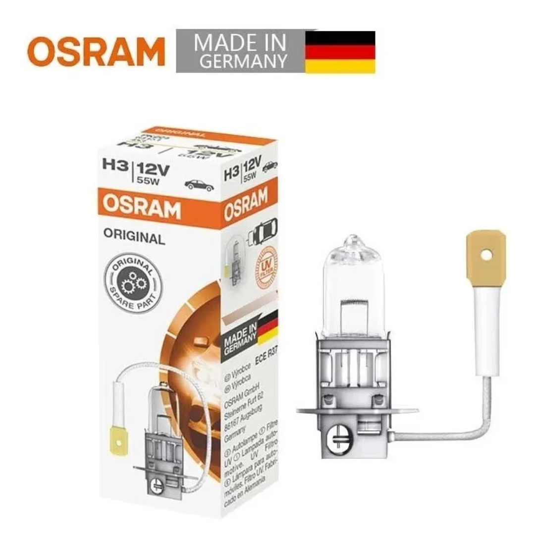 bombillo h3 osram, bombillo h3 12v 55w, lámpara halógena osram, luz halógena 3200k, bombillo para carro h3, osram h3 pk22s, repuesto original h3, bombillo camioneta h3, osram ece r37, iluminación halógena auto, bombillo osram 12v h3, bombillo antiniebla h3, lámpara halógena 12v