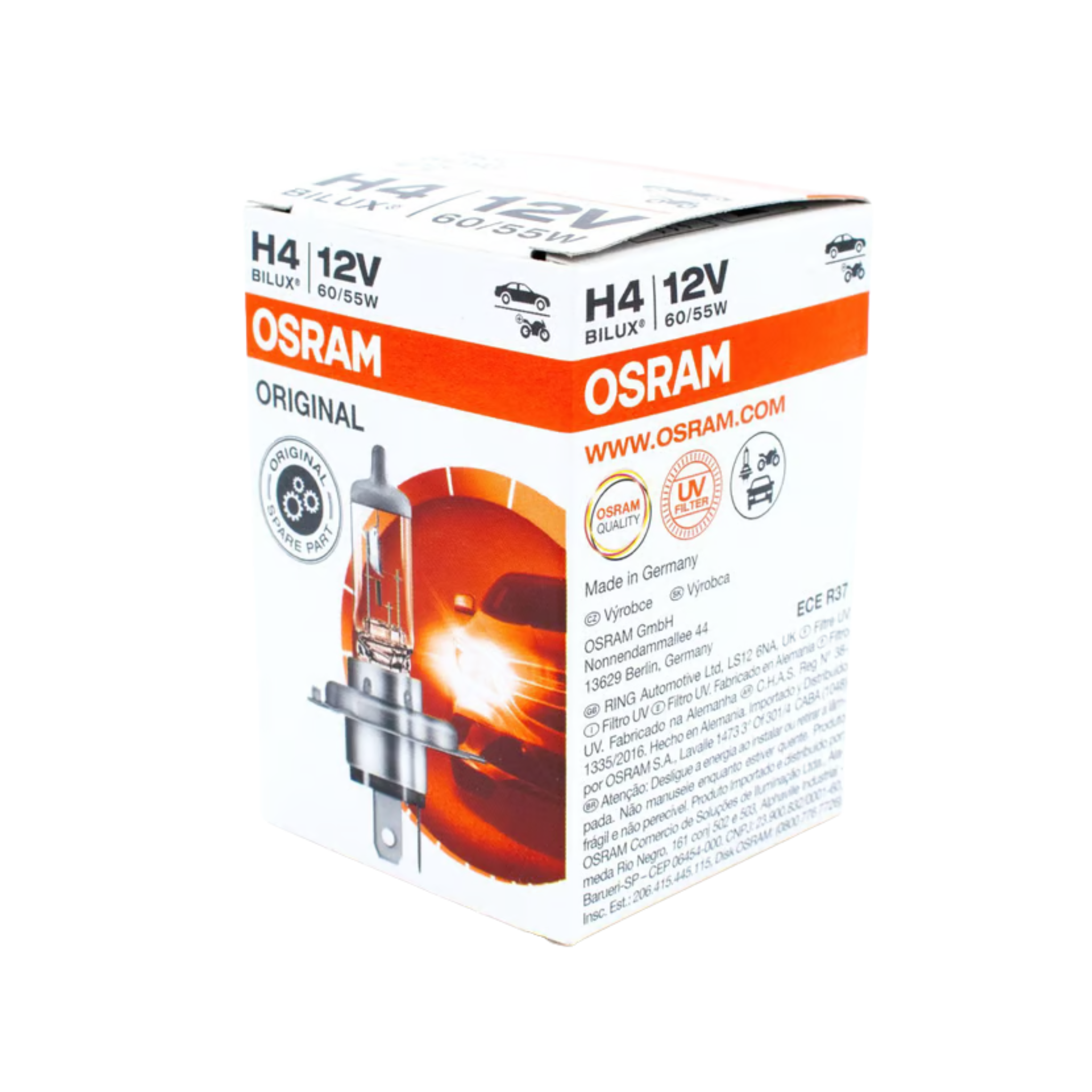 Ilumina tu camino con el bombillo original Osram. Calidad garantizada, luz potente para mayor seguridad y fácil instalación. Durabilidad y alto rendimiento.