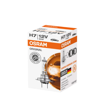 bombillo h7 osram, bombillo h7 12v 55w, lámpara halógena h7, osram px26d, luz cálida 3200k, repuesto original osram, bombillo moto h7, bombillo carro h7, bombillo camioneta h7, norma ece r37, iluminación halógena auto, bombillo h7 homologado, foco h7 osram, bombillo farola h7