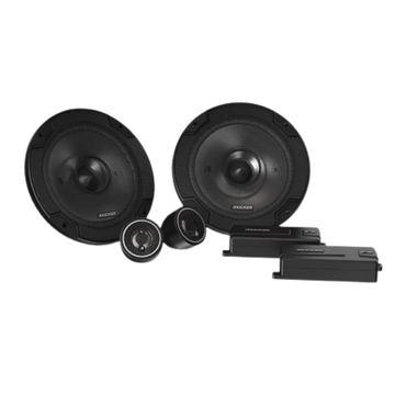kicker componentes 6.5, parlantes kicker 300w, kit kicker cs series, tweeters kicker, crossover kicker, mejora sonido carro, sistema de audio carro, parlantes y tweeters kicker, kit audio 2 vías
