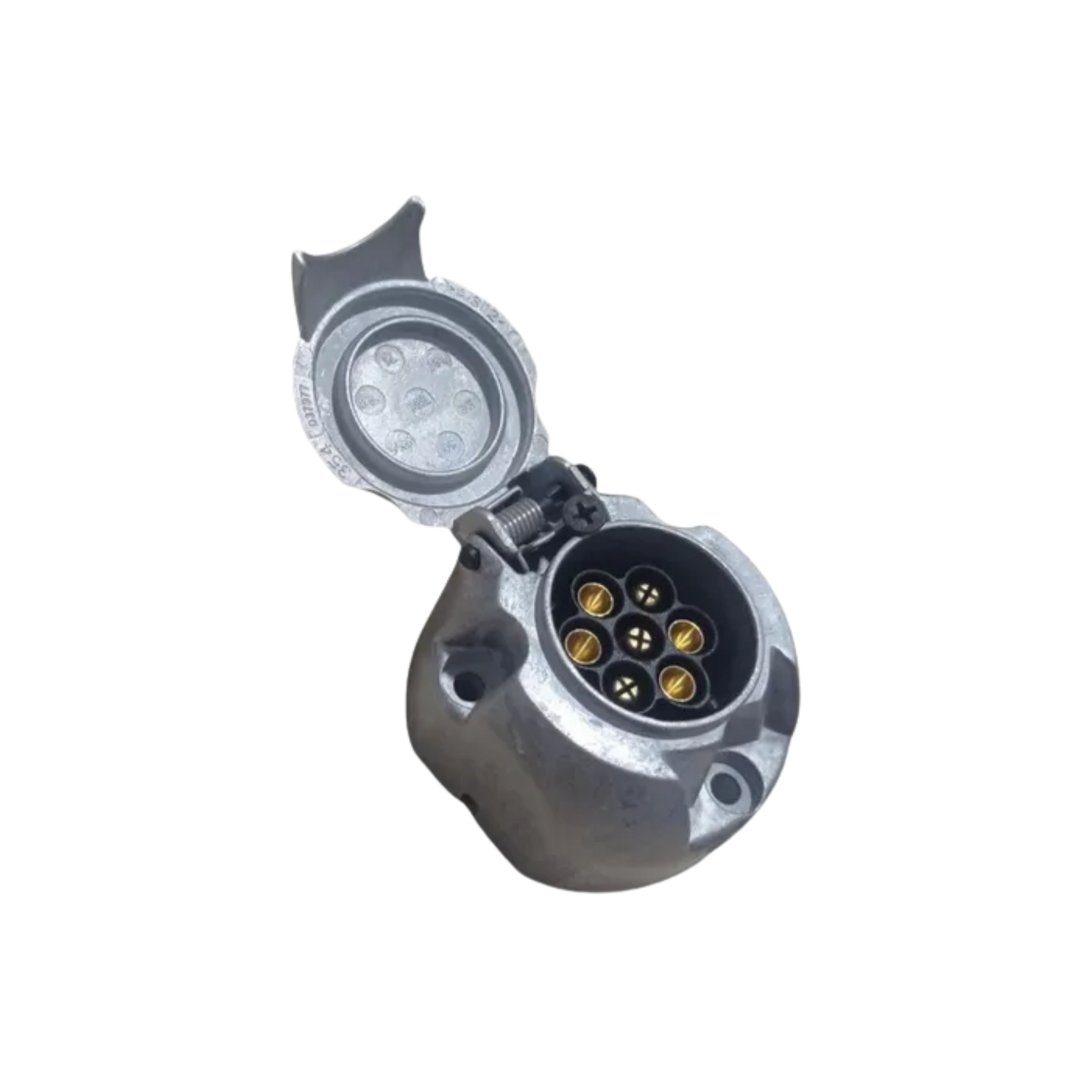 Conector tráiler hembra Hella, alta calidad y durabilidad, asegura una conexión eléctrica segura y confiable entre vehículo y remolque.

