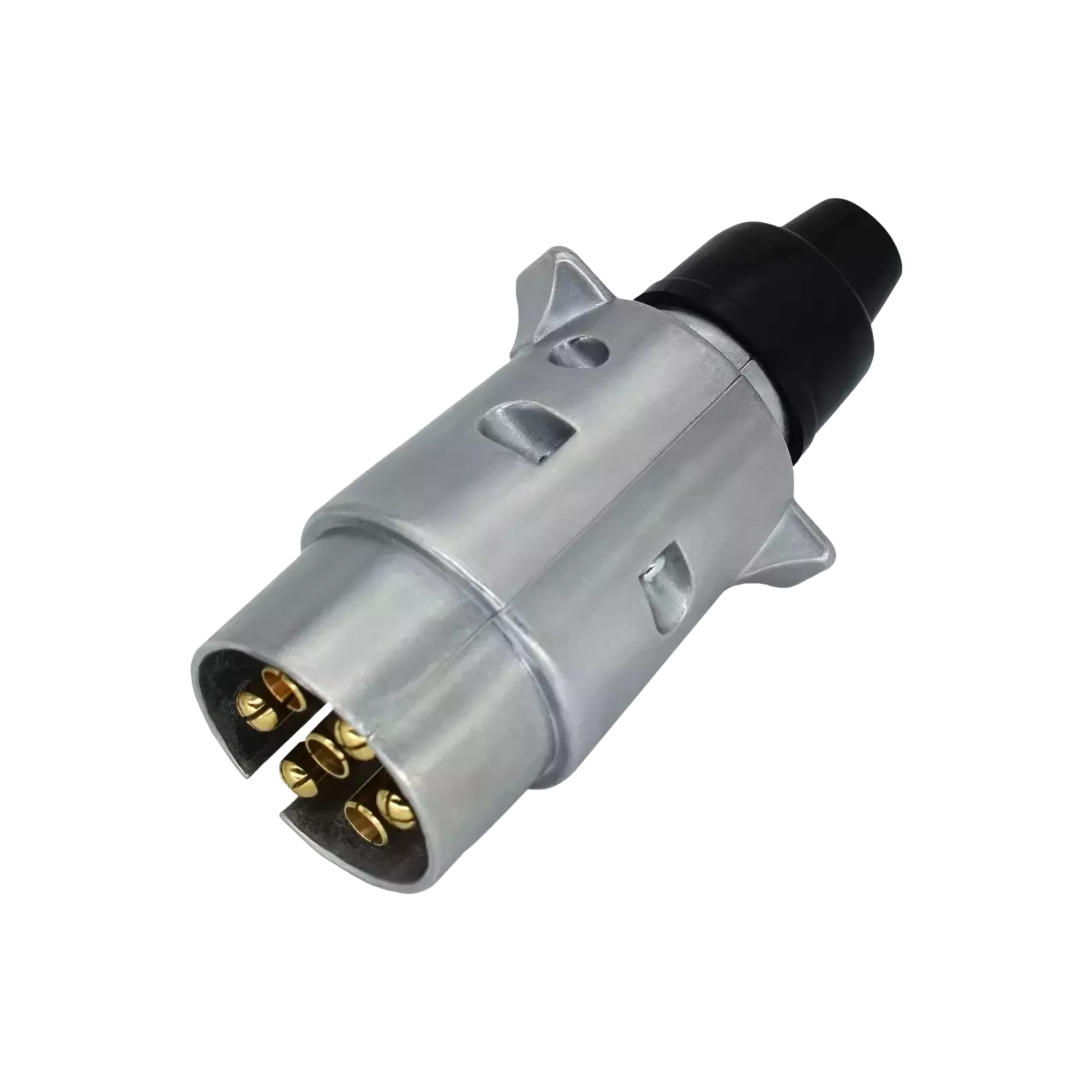 Conector trailer macho Defénder de 7 pines, resistente y seguro. Ideal para remolques, fácil de instalar y con conexión estable en todo tipo de clima.