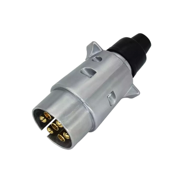 Conector trailer macho Defénder de 7 pines, resistente y seguro. Ideal para remolques, fácil de instalar y con conexión estable en todo tipo de clima.
