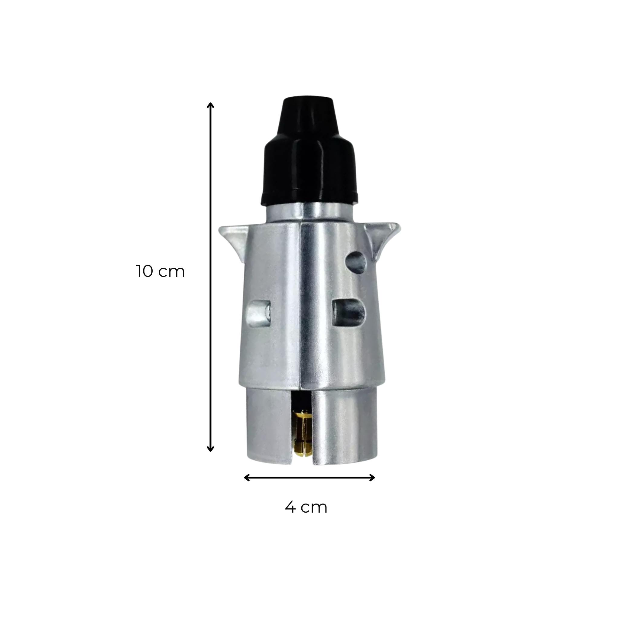 Conector trailer macho Defénder de 7 pines, resistente y seguro. Ideal para remolques, fácil de instalar y con conexión estable en todo tipo de clima.