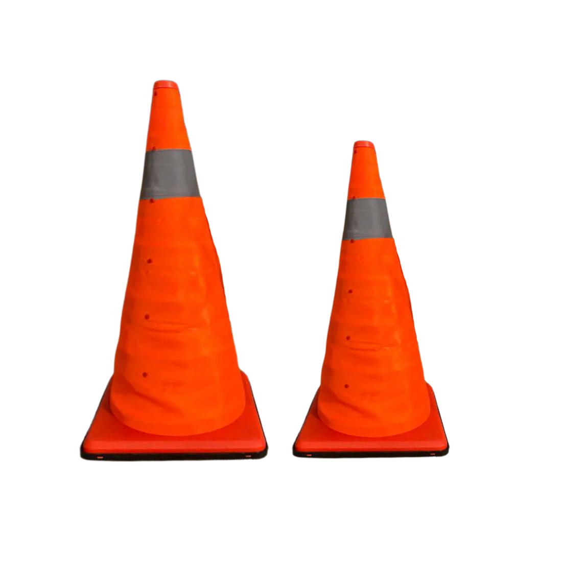 Cono retráctil reflectivo de emergencia, resistente al desgaste y duradero para uso prolongado. Tiene buena flexibilidad, antibalanceo gracias a su rígida base. 