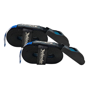 correa de amarre defender 1320 lb, straps carga pesada, juego de correas con estuche, correas resistentes transporte, correa 1 pulgada x 3.6 m, sujetador de carga, correas mudanza, straps de sujeción fuerte, amarre seguro para transporte, accesorios carga defender, correas para auto o camión