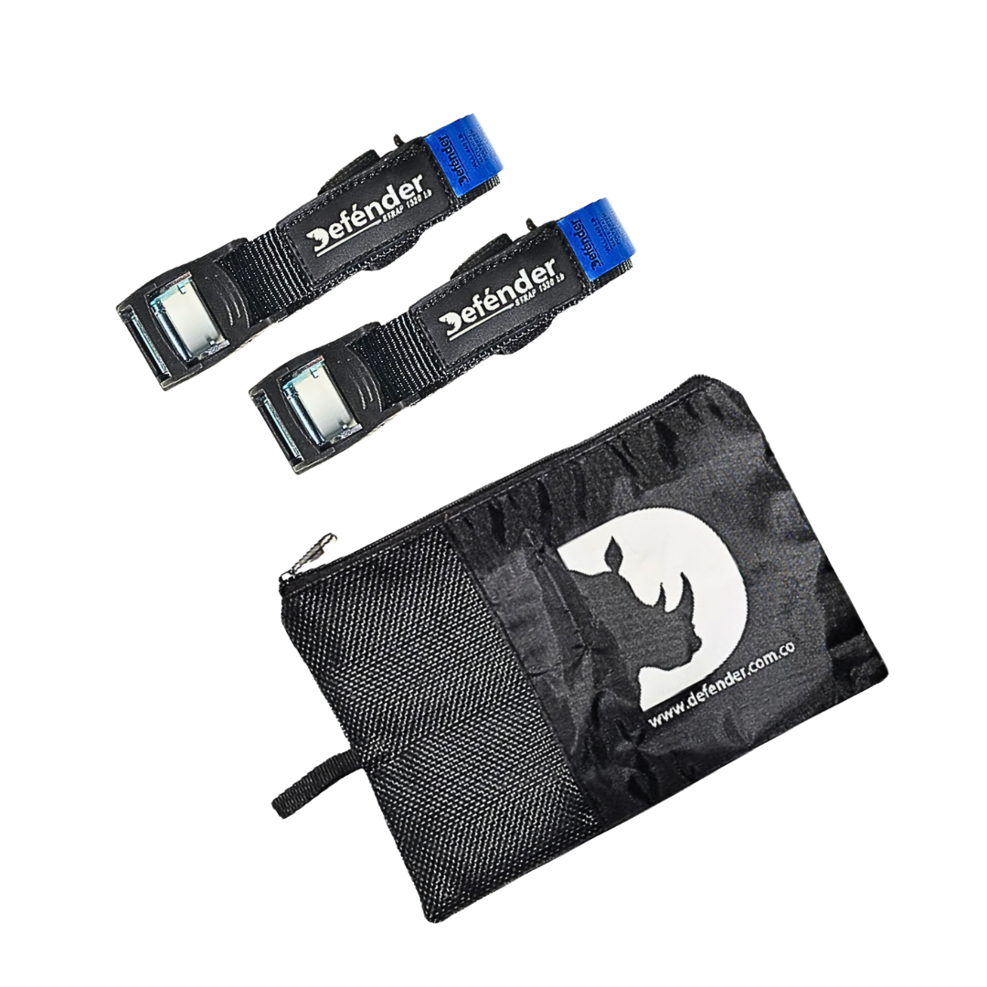 correa de amarre defender 1320 lb, straps carga pesada, juego de correas con estuche, correas resistentes transporte, correa 1 pulgada x 3.6 m, sujetador de carga, correas mudanza, straps de sujeción fuerte, amarre seguro para transporte, accesorios carga defender, correas para auto o camión