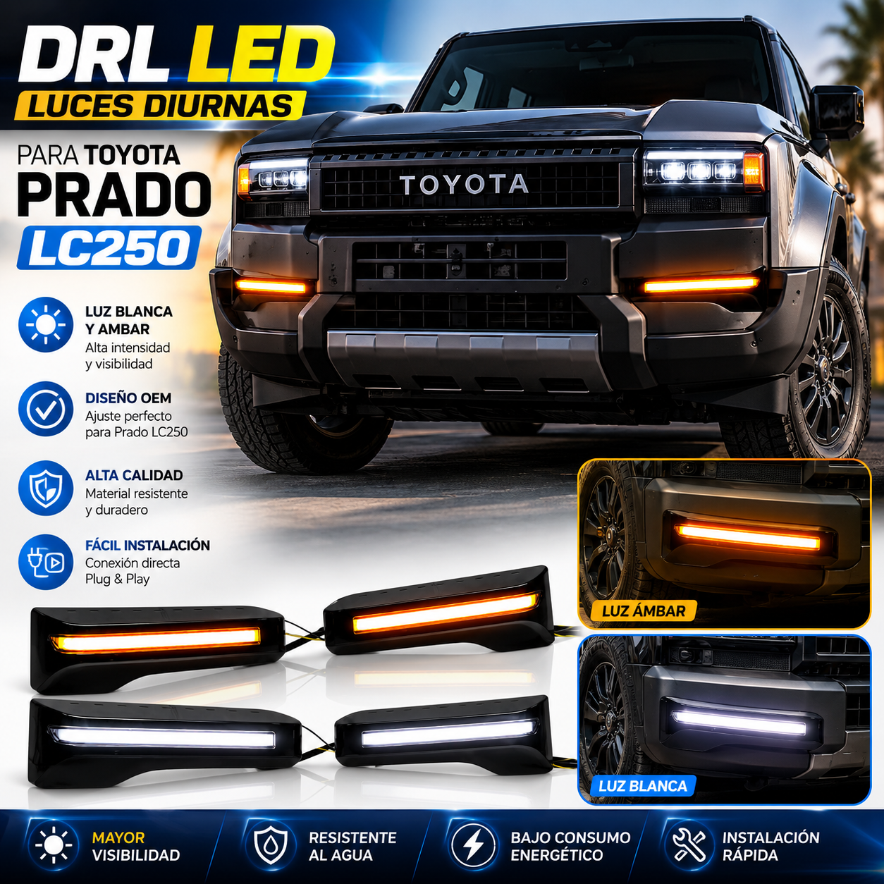 DRL para Toyota Land Cruiser Prado LC250
