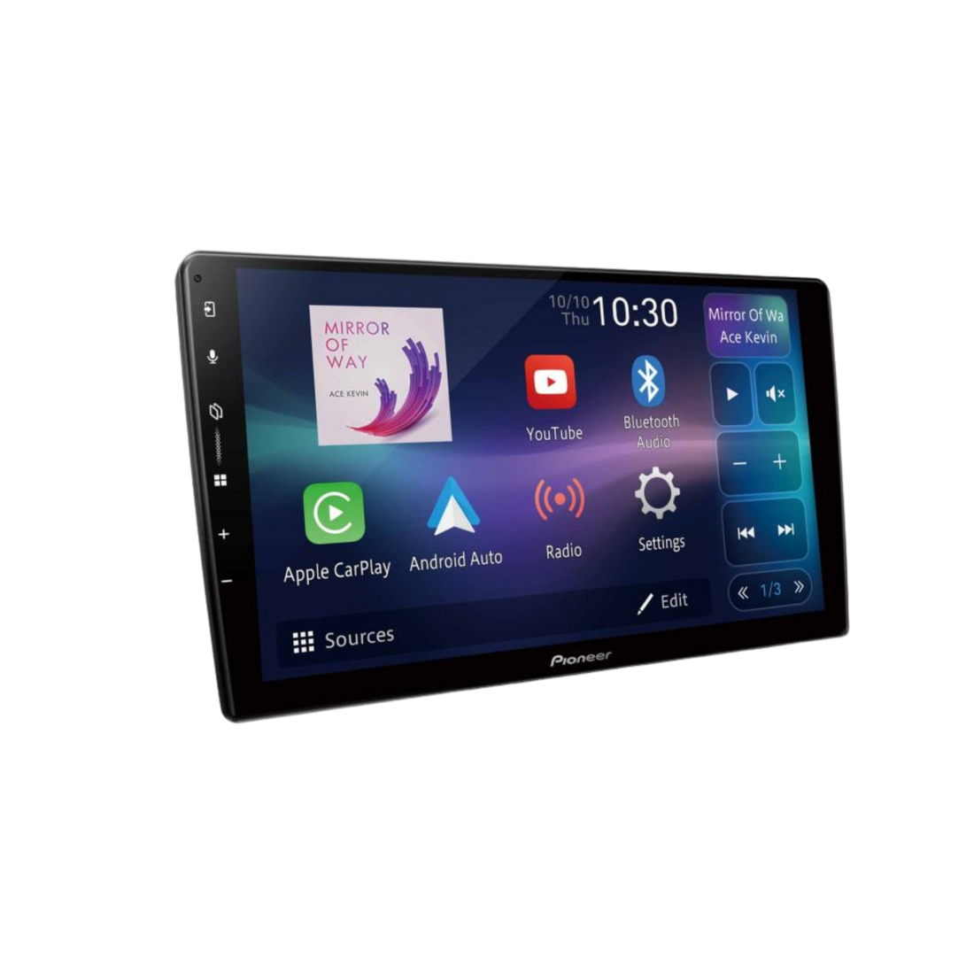 DVD Pioneer 9'' DMH-AP6650BT con pantalla táctil, Bluetooth, conectividad Apple CarPlay y Android Auto. Disfruta de audio y video de alta calidad en tu vehículo.