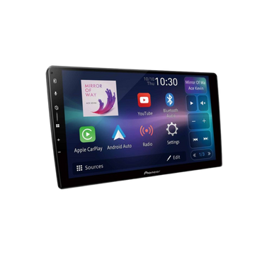 DVD Pioneer 9'' DMH-AP6650BT con pantalla táctil, Bluetooth, conectividad Apple CarPlay y Android Auto. Disfruta de audio y video de alta calidad en tu vehículo.