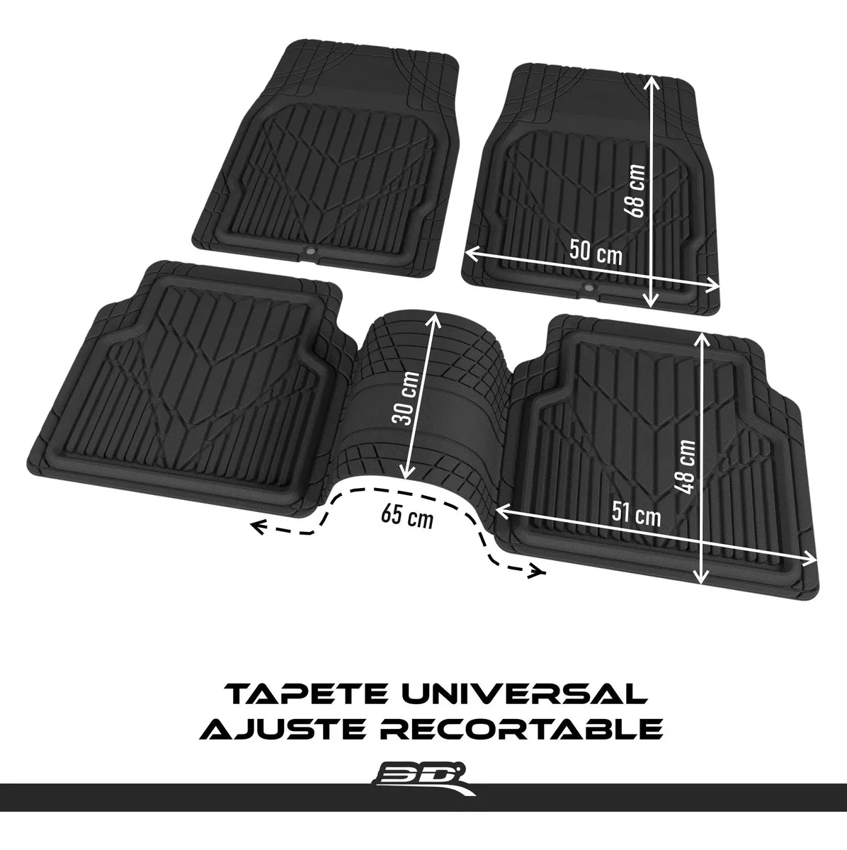 Tapete Universal termoformado Negro 3D Maxpider