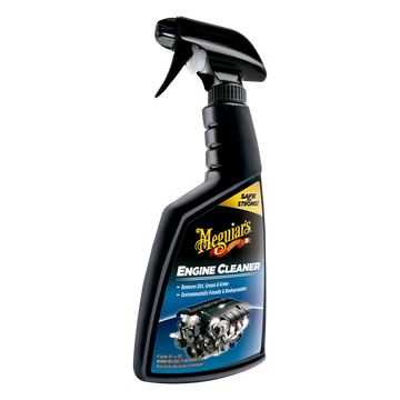 Meguiar’s Engine Cleaner limpia grasa y suciedad del motor de forma segura. Espuma potente, sin dañar gomas, plásticos ni metales. Fácil y rápido de usar.


