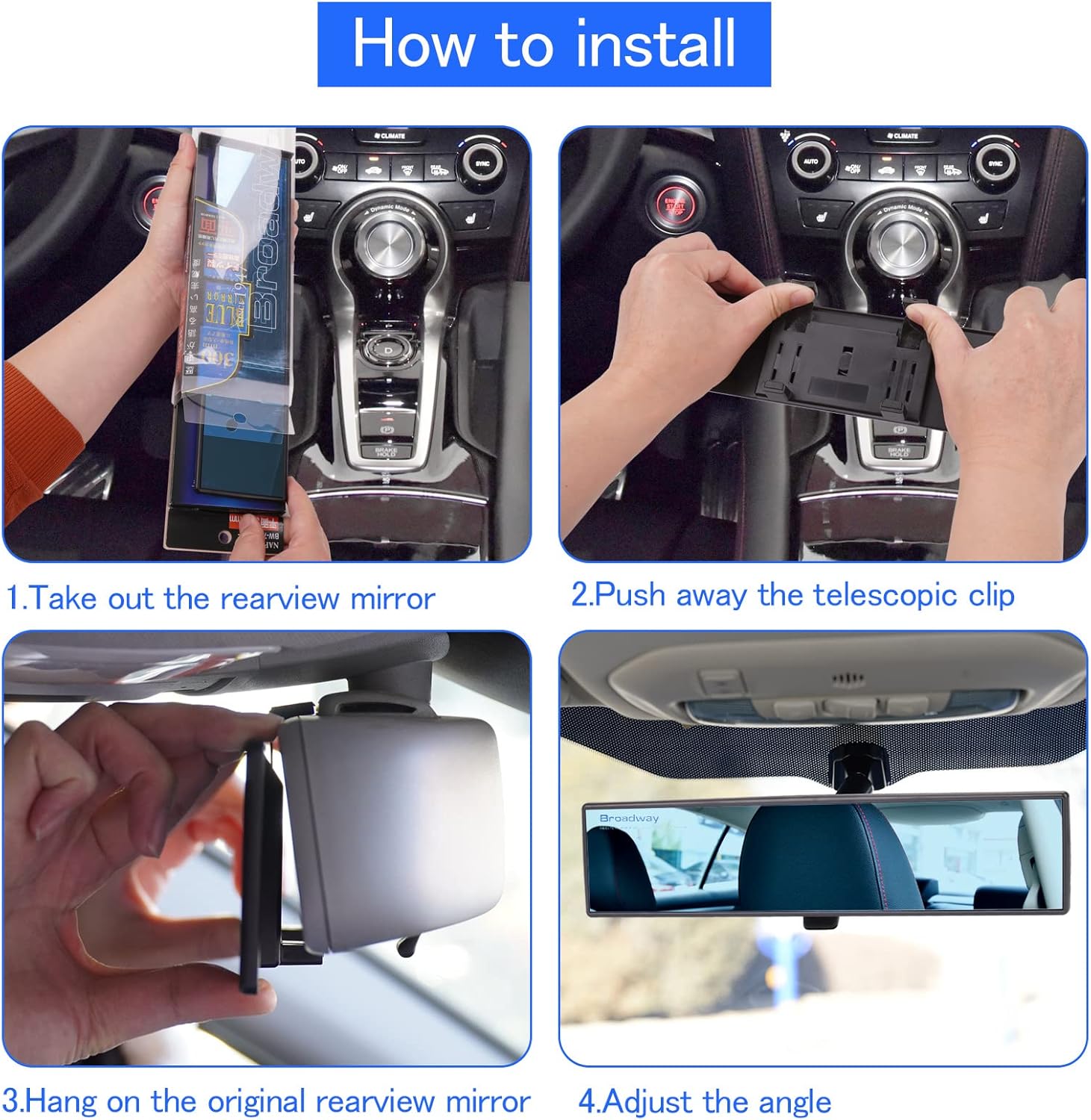 espejo sobreponer carro, espejo retrovisor 30cm, espejo panorámico auto, retrovisor ampliado, espejo visión amplia, espejo antirreflejo, espejo para SUV, espejo interior auto, accesorio seguridad carro, espejo sobreponer universal