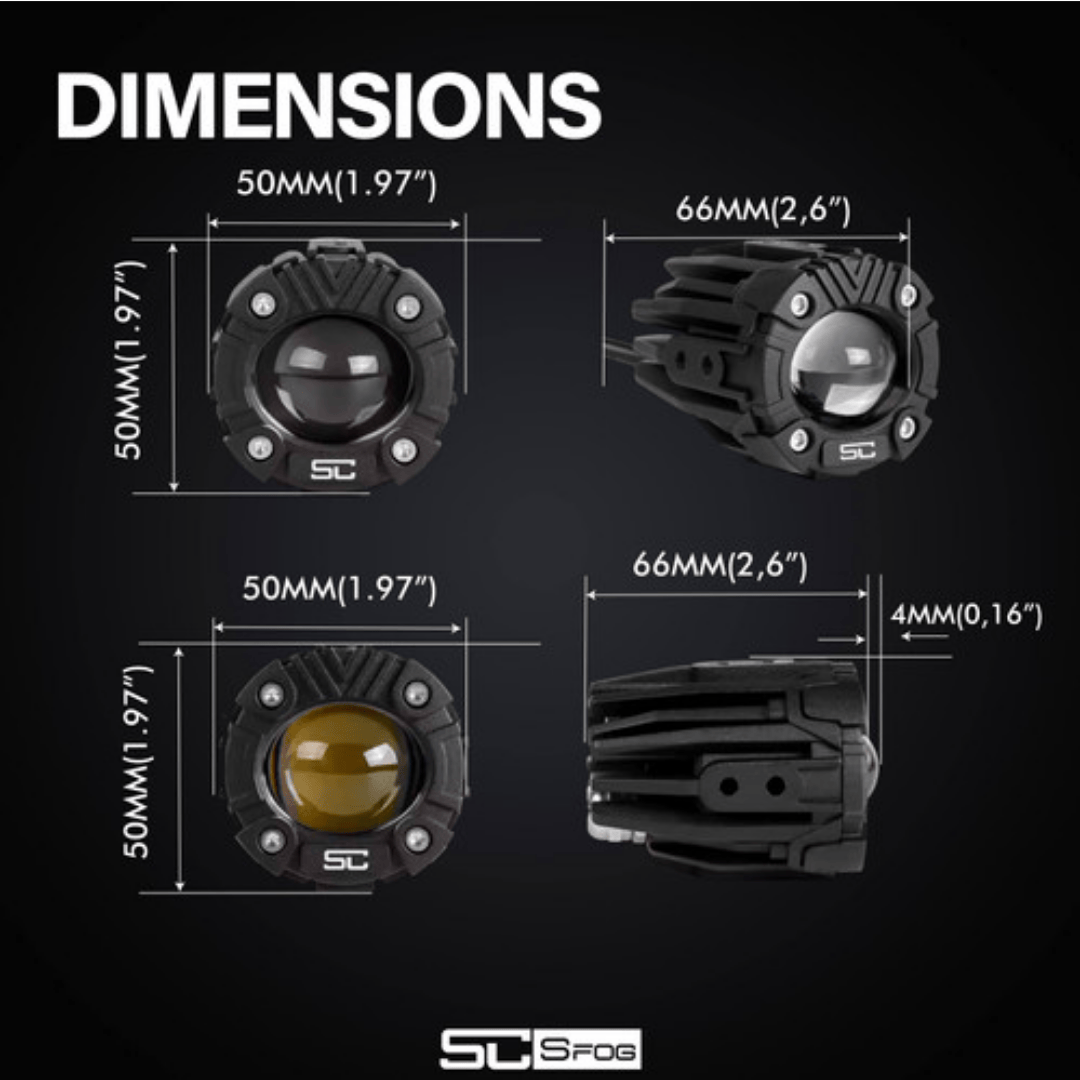 faros sc sfog, faros dual color toyota, luz led 2 pulgadas, faros led hilux revo, faro lc300 niebla, faro yaris cross, luz blanca y ámbar, faro antiniebla toyota, led driving beam, sc sfog 2350 lúmenes, faro led toyota 2024, faro toyota plug and play, faro camión compacto, faros 2” resistentes, luz led todo clima
