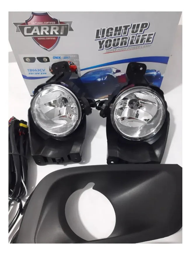 exploradoras chevrolet onix 2017, faros niebla onix 2017, luces auxiliares chevrolet, bombillos 12v 27w, repuestos onix originales, exploradoras tipo OEM, iluminación niebla onix, farolas onix 2017