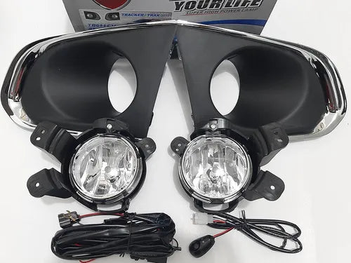 exploradoras tracker 2013, luces neblineras tracker, faros niebla chevrolet tracker, bombillo h8 12v, exploradoras tipo oem, luces cromadas tracker

