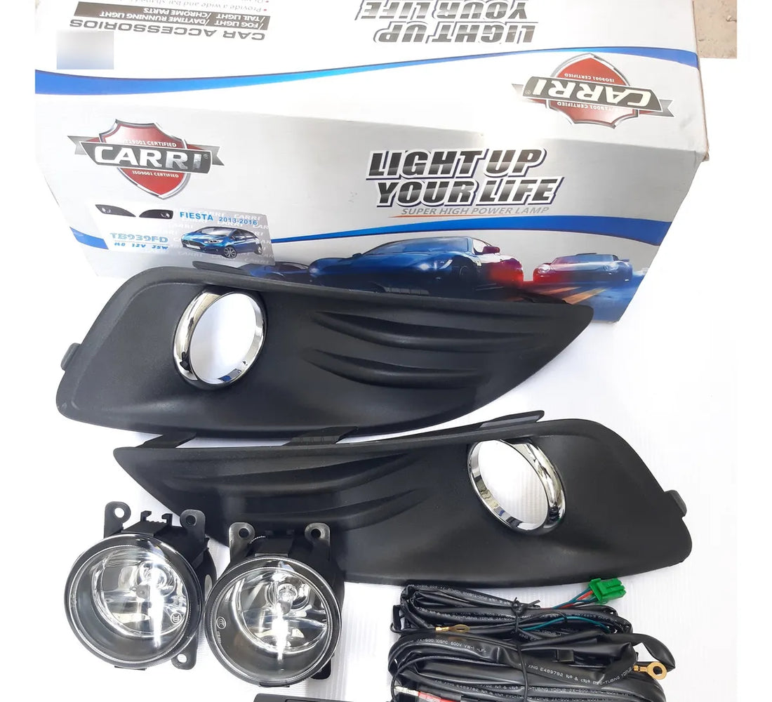 exploradoras ford fiesta 2013, farolas antiniebla fiesta, kit luces neblina ford fiesta, luces auxiliares fiesta 2014, parrillas faros fiesta