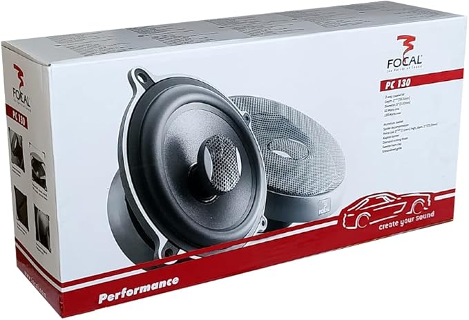 parlante focal 5 pulgadas, focal pc 130, parlantes coaxiales focal, sonido carro alta fidelidad, tweeter domo invertido, parlantes premium carro, kit audio focal, parlantes 2 vías auto