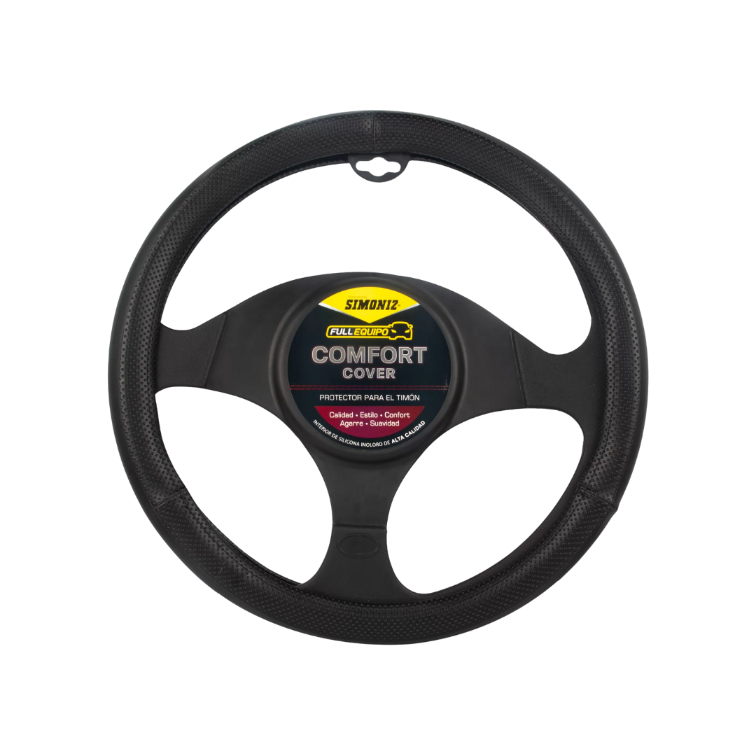 forro cabrilla simoniz, forro volante negro gris, protector timón carro, funda timón auto, cubierta volante pvc, accesorio interior carro, forro ergonómico timón, protector volante antidesgaste, accesorios simoniz carro, forro elegante para volante