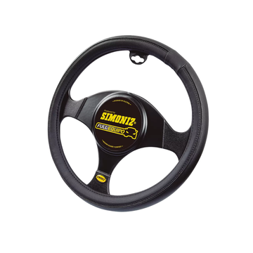 forro cabrilla simoniz, forro volante negro gris, protector timón carro, funda timón auto, cubierta volante pvc, accesorio interior carro, forro ergonómico timón, protector volante antidesgaste, accesorios simoniz carro, forro elegante para volante