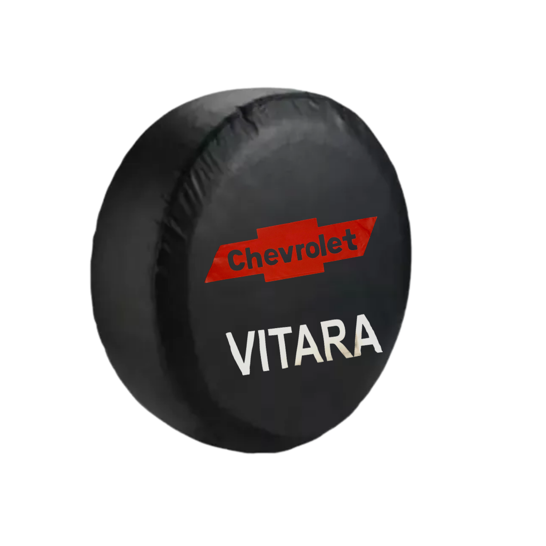 Forro de repuesto para llanta Chevrolet Vitara. Protege la llanta de repuesto del sol, lluvia y polvo. Diseño resistente y fácil de instalar.