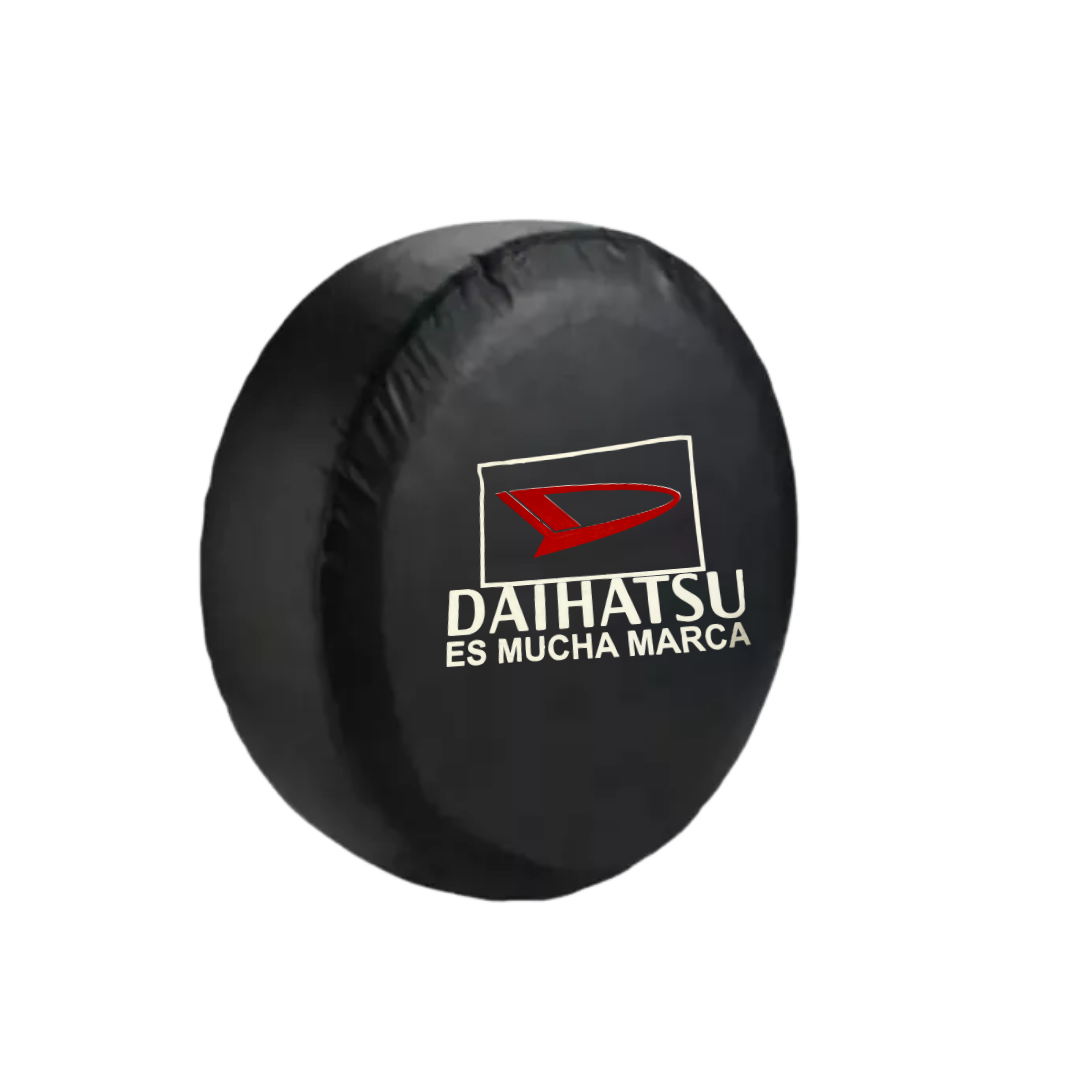 forro llanta daihatsu, cubierta llanta repuesto daihatsu, forro terios, protector llanta feroza, funda llanta trasera daihatsu, forro suv japonés, accesorios daihatsu, cubierta exterior llanta repuesto, protector llanta 4x4, forro llanta r15 daihatsu