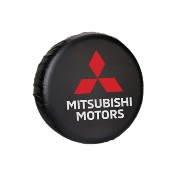 Forro de repuesto para llanta Mitsubishi. Protege la llanta de repuesto del sol, lluvia y polvo. Diseño resistente y fácil de instalar.