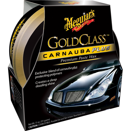 Gold Class Paste Wax de Meguiar's ofrece brillo profundo y protección con carnauba y polímeros. Ideal para todo tipo de pinturas. Fácil aplicación y retiro.