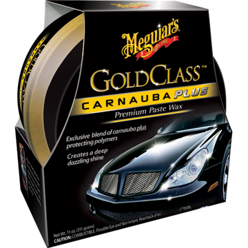 Gold Class Paste Wax de Meguiar's ofrece brillo profundo y protección con carnauba y polímeros. Ideal para todo tipo de pinturas. Fácil aplicación y retiro.