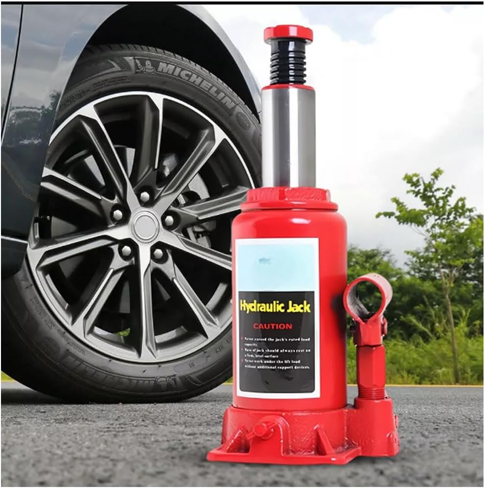 Gato hidráulico tipo botella de 15 toneladas. Levanta vehículos con seguridad y facilidad. Resistente, compacto y fácil de usar.