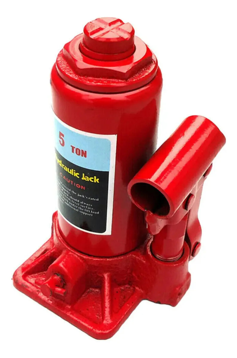 gato hidráulico 5 toneladas, gato tipo botella, herramienta mecánica, elevador de carros, gato para carro, gato taller automotriz, gato resistente


