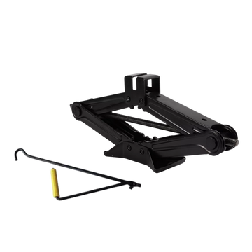 Gato tijera de 2 toneladas, compacto y resistente. Ideal para levantar tu carro en emergencias o mantenimiento. Fácil de usar y guardar.