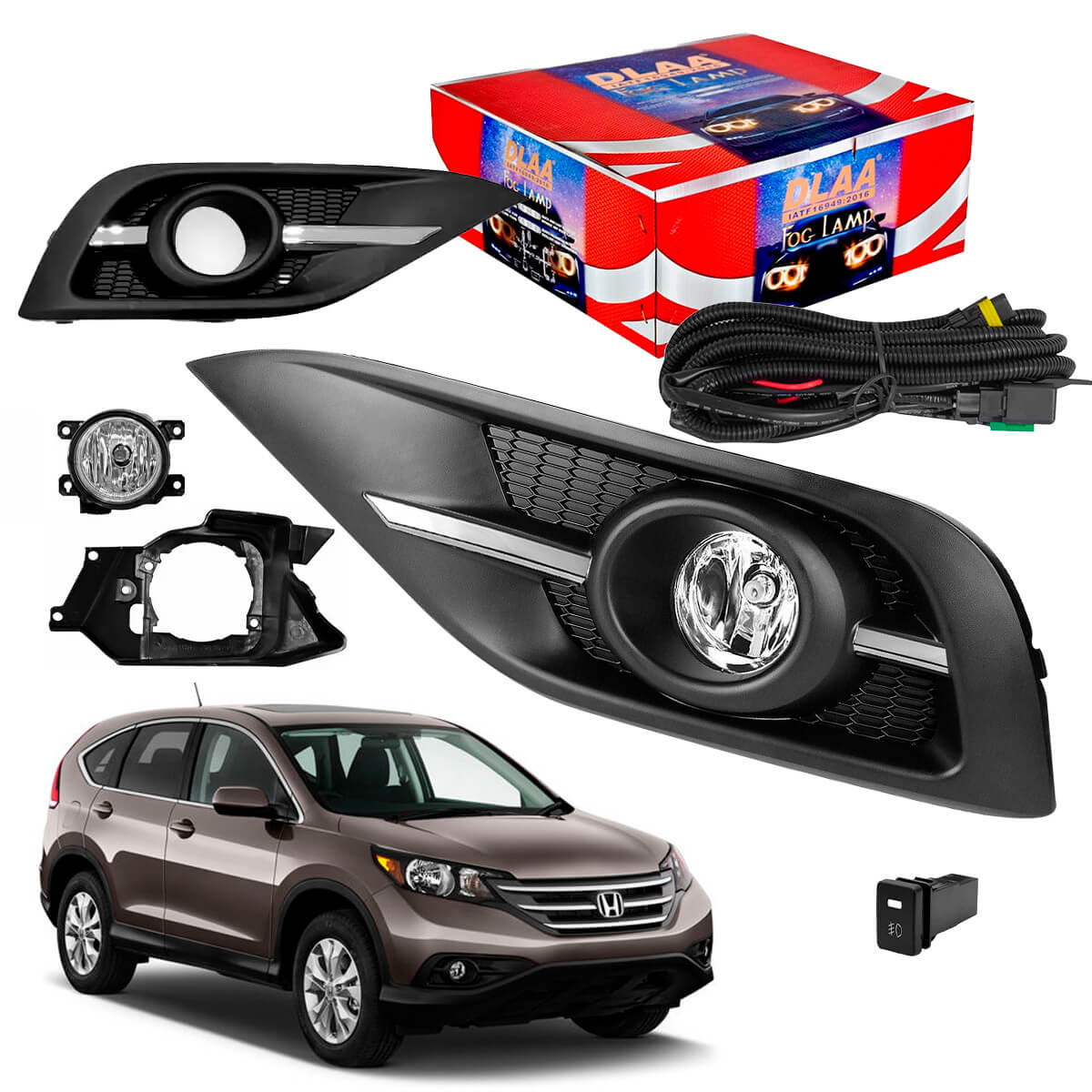 exploradoras Honda crv, crv 2012, luces antiniebla Honda, faros auxiliares crv, accesorios Honda crv, neblineras crv 2012, repuestos Honda