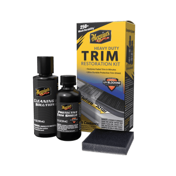 meguiars, kit restaurador, restaurador de plásticos, cuidado exterior, trim restoration, restaurar molduras, protección UV, limpieza de plástico exterior, accesorios detailing, kit auto detailing
