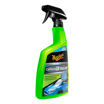 Hybrid Ceramic Detailer protege y realza el brillo del auto con tecnología cerámica, repelente al agua y fácil aplicación para un acabado duradero y limpio.