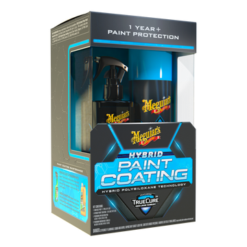 Kit Meguiar’s Hybrid Paint Coating: protección cerámica híbrida de hasta 1 año, con brillo intenso y resistencia a rayos UV, agua y contaminantes.