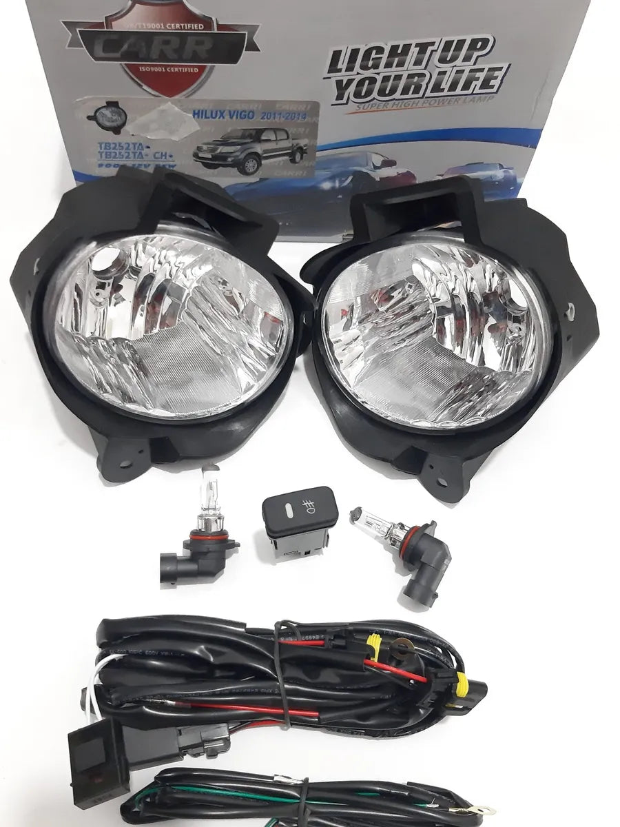 Toyota Hilux Vigo 2012, exploradoras Hilux Vigo, luces auxiliares Hilux 2012, exploradoras 9006, exploradoras 12V 55W, iluminación Hilux Vigo