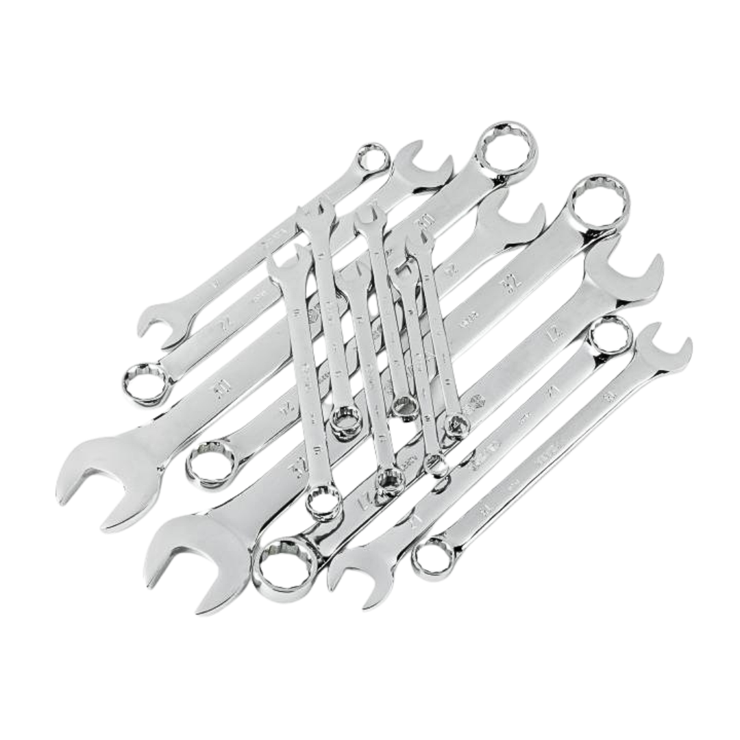 juego de llaves mixtas sata, llaves combinadas 10mm a 32mm, set de llaves sata 14 piezas, herramientas cromo vanadio, llaves con surface drive, llaves profesionales automotrices, set de llaves con lona, llaves mecánicas resistentes, llaves fijas y estriadas, herramientas SATA, llaves con acabado mate, juego de llaves mixtas resistentes