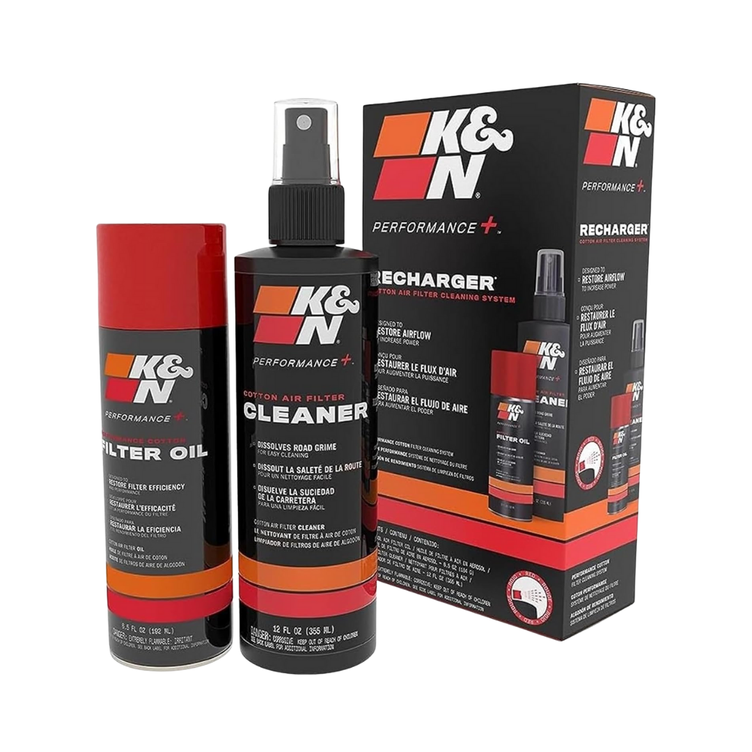 kit limpieza filtros K&N, mantenimiento filtros de aire, power kleen K&N, aceite rojo filtro K&N, restaurar filtro de alto flujo, kit para filtros aceitados, limpieza filtro algodón, desengrasante para filtros, filtro alto rendimiento K&N, flujo de aire filtro, productos K&N originales, cuidado de filtros automotrices