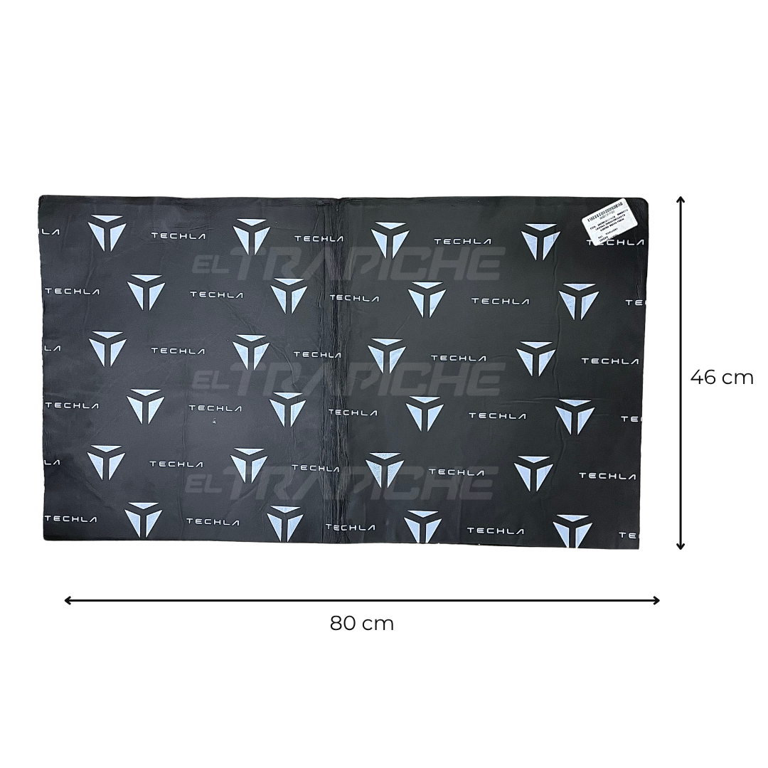 Lámina insonorizante Techla. Reduce ruidos y vibraciones en tu vehículo. Mejora el confort al conducir. Fácil de instalar, resistente y duradera.